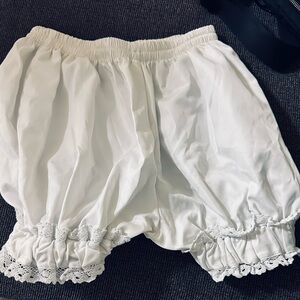 White Lace Trim Kids Bloomers